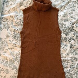 White House Black Market Rust Sleeveless Sweater